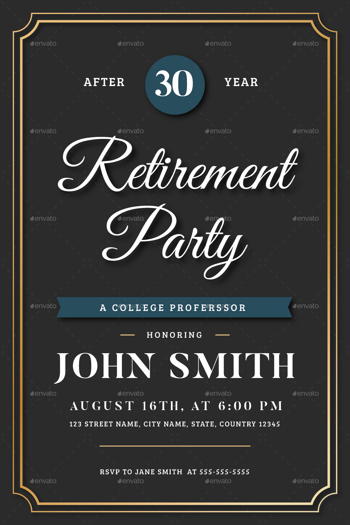 Retirement Invitation Flyer Templates by GraphicRiver